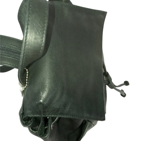 Y2K St Johns Bay Mini Backpack Black Leather Purse Shoulder Bag - Picture 8 of 14